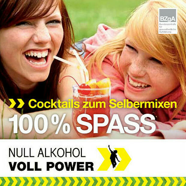 Titel: Cocktailbroschüre - Null Alkohol - Voll Power