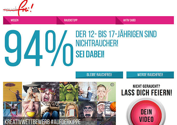 Screenshot von www.rauchfrei-info.de
