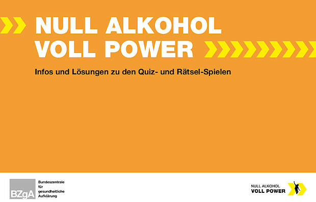 Titel: Infos und Lösungen zu den Quiz- und Rätsel-Spielen bei „Null Alkohol – Voll Power“