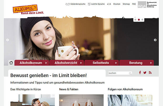 Screenshot von www.kenn-dein-limit.de