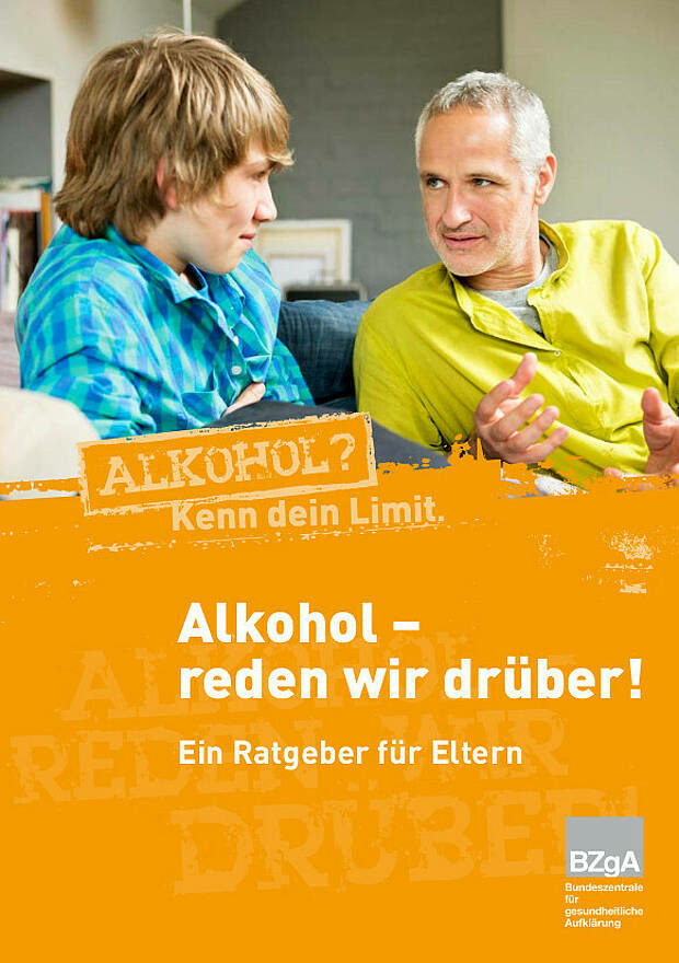 Titel der BZgA-Broschüre "Alkohol - reden wir drüber"