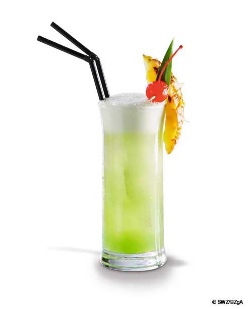 zum alkoholfreien Cocktail Frühlingsgrün