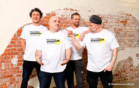 Rap-Teamer von links nach rechts: Norman, Andreas, Keno und Sebastian. Foto: Woltersmann/BZgA.