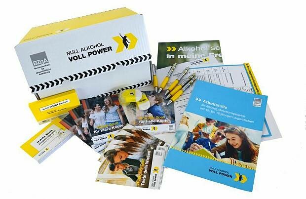 Titel: Materialbox „Null Alkohol – Voll Power“ Titel: Materialbox „Null Alkohol – Voll Power“